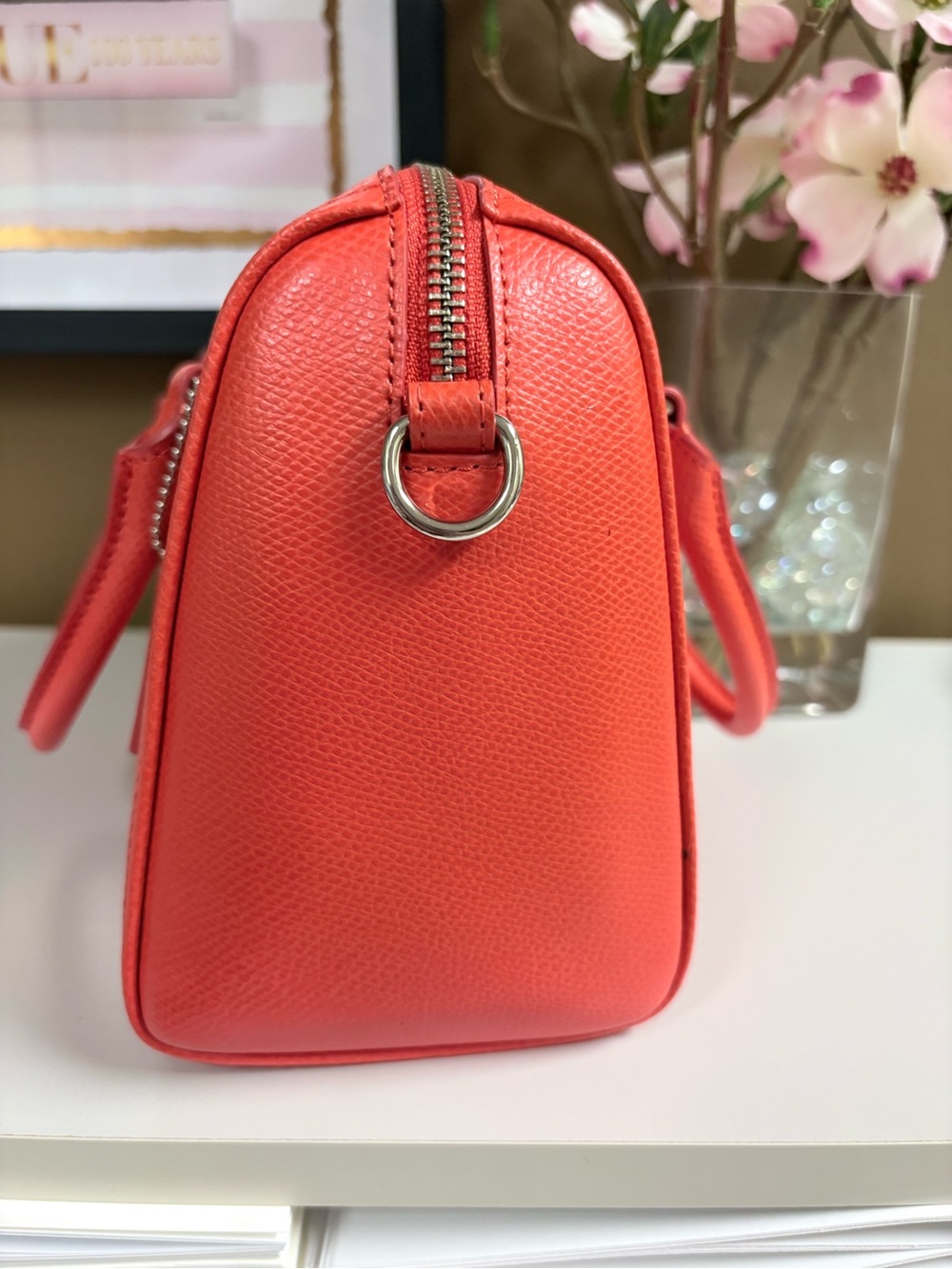 Coach Bennett coral Leather Satchel - Picture 10 of 16